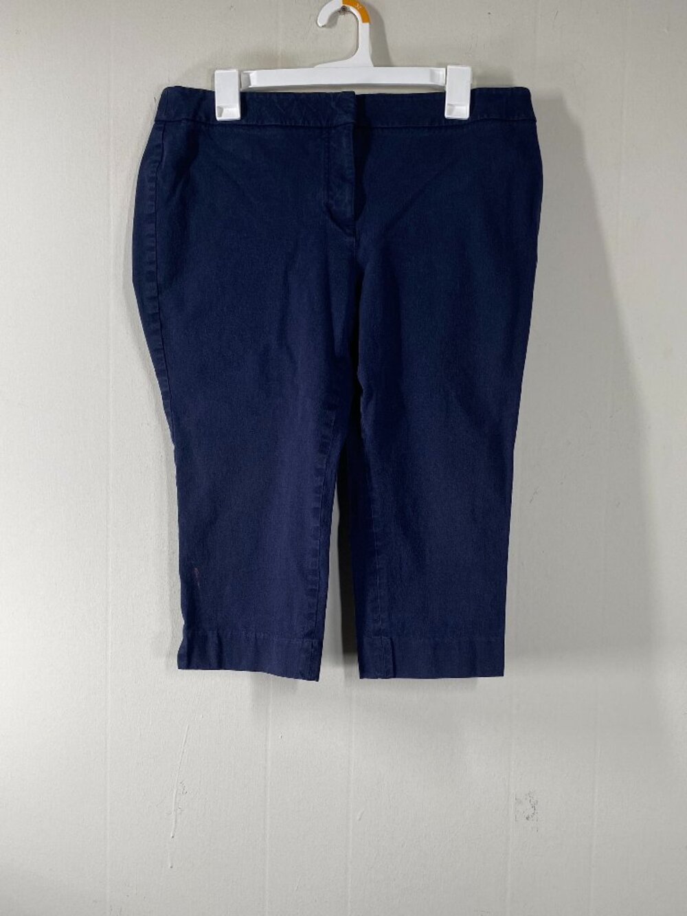 Talbots SLIM Crop Chino Pants Women's 14WP Mid Rise Blue Casual